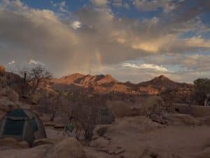 Regenbogen über unserem Camp