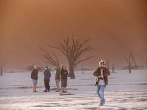 Sandsturm im Sosousvlei